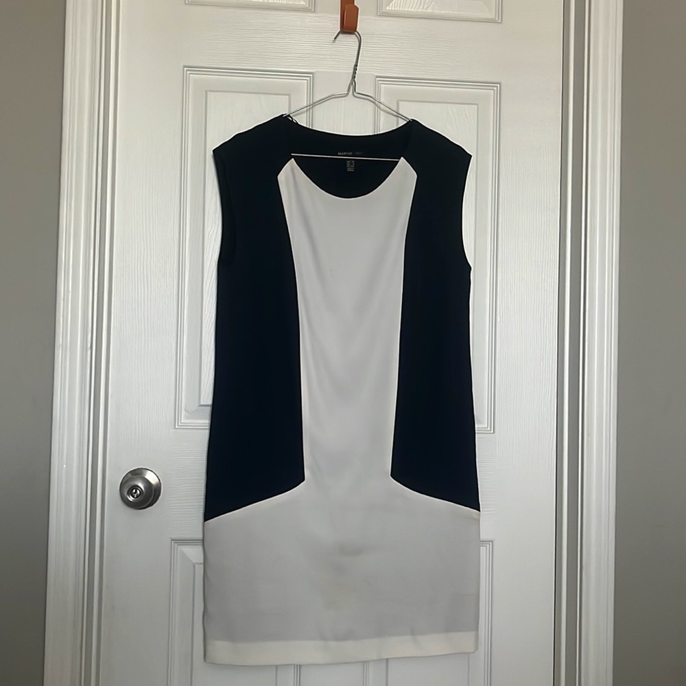 Mango Suit formal dress, Navy and White